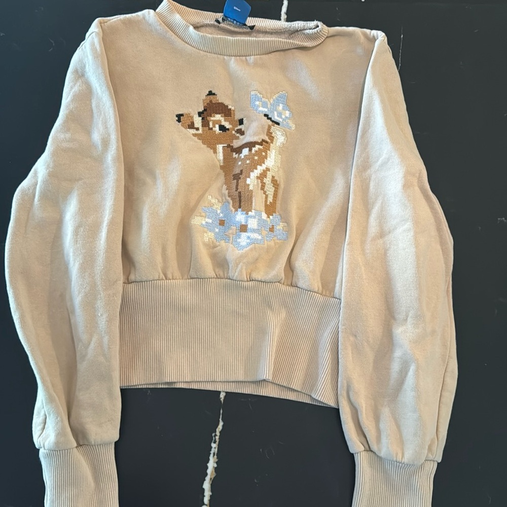 Bambi Zara embroidered sweatshirt women’s size small